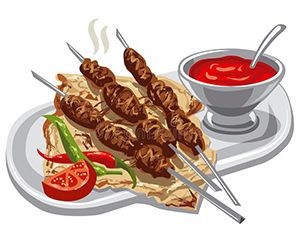 grilled-kebab-pita-illustration-bread-144687501